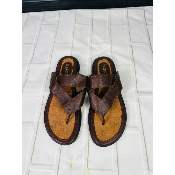 boc Shoes - BOC leather thong flip flop sandals slip on size 9M